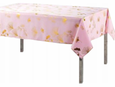 Douceur d`Interieur Obdélníkový ubrus pro interiérový design BLOOMY, bílý, zlatý ginkgo biloba