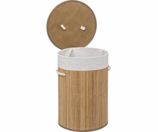 5five Koš na prádlo Koš na prádlo BAMBOO, kulatý s víkem,...