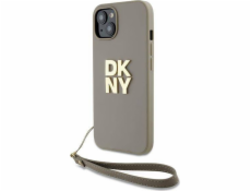 DKNY DKNY řemínek na zápěstí s logem Stock Logo - kryt na iPhone 15 Plus (béžový)