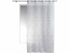 Douceur d`Interieur Interiérový závěs s očky PETIT FLEUR, 140 x 240 cm, bílo-šedý