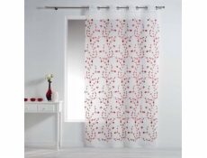 Douceur d`Interieur Interiérový závěs s očky PETIT FLEUR, 140 x 240 cm, bílý a červený