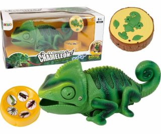 LeanToys Chameleon na dálkové ovládání se zelenými světly...