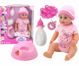 LeanToys Baby Doll čůrací body s víčkem na nočník a přísl...