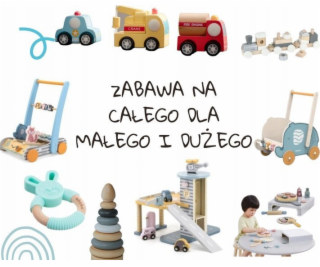 LeanToys Panenka v bílo-šedém pruhovaném oblečení s čepič...