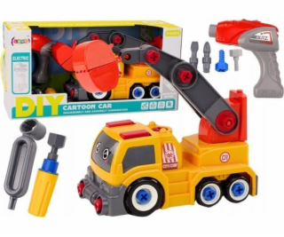 LeanToys Nákladní vůz s jeřábem Kreslený k demontáži DIY ...