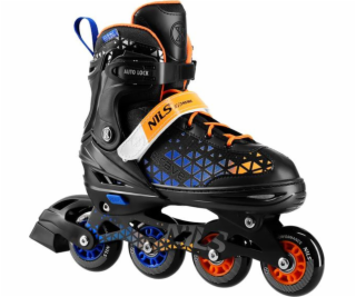 Kolečkové brusle Nils Extreme NH18190A 4v1 BRAVE BLUE-ORA...