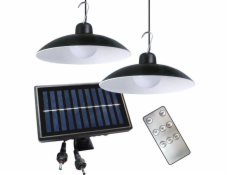 Eko-Light Milagro závěsná lampa solární závěsná lampa Saturn EKO9151 2x12W LED 150 lm 4000K IP45 dvojitá černá