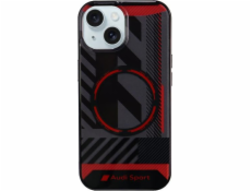 Audi Pouzdro IML Sport MagSafe pro iPhone 15 / 14 Plus Plus 6.7 černé/černé pevné pouzdro AU-IMLMIP15M-RSQ/D2-BK