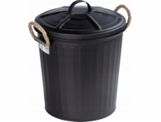 Wenko Odpadkový koš Koupelnový koš s víkem GARA, černý, 6 l, WENKO