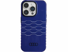 Audi Pouzdro IML MagSafe pro iPhone 14 Pro 6.1, tmavě modré, pevné, Audi AU-IMLMIP14P-A6/D3-BE