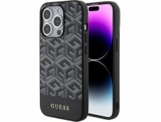 Guess Guess GUHMP15LHGCFSEK Pevný kryt pro iPhone 15 Pro 6.1 černý/černý GCube Stripes MagSafe