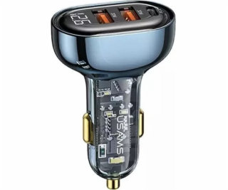 Usams Nabíječka Nabíječka do auta USAMS 2xUSB+1xUSB-C 80W...