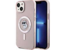 Karl Lagerfeld Karl Lagerfeld KLHMP15MHFCCNOP iPhone 15 Plus / 14 Plus 6,7 růžové pevné pouzdro IML Choupette MagSafe