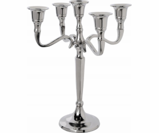 Atmosphera Svícen kovový stříbrný, 22 cm