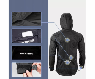RockBros Prodyšná větruodolná bunda YPY013BK3XL - černá