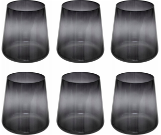 Secret de Gourmet Sada nízkých sklenic z černého skla DRE...