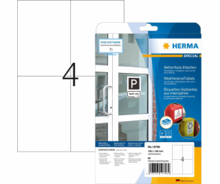 Herma HERMA Wetterfeste Imprägn.Etik.A4 20 Blatt 105x148