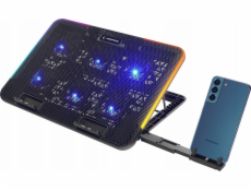 Rampage Chladicí podložka Sixpower R9 15.6, RGB, nastavitelná