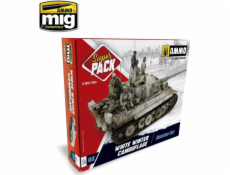 Vallejo Ammo: Super Pack - sada řešení pro zimní kamufláž v bílé barvě