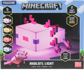 Paladone Vícebarevná lampa Minecraft Axolotl