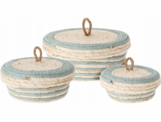 Home Styling Collection Úložné nádoby s víkem pro domácí styling, 3 kusy