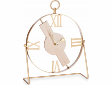 Gift Decor Dárková dekorace - Nástěnné hodiny s minimalistickým ciferníkem a zlatými ručičkami, 21 x 27 cm