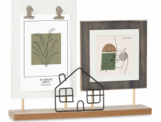 Gift Decor Dárkový dekorační rámeček na 2 fotografie, stojící, kov a MDF