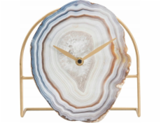 Ferretti Elegantní hodiny s ciferníkem s achátovým vzorem, 20 x 19,5 cm