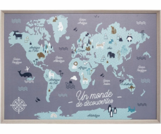 Atmosphera Mapa světa pro děti, nástěnná dekorace, 70x50 cm