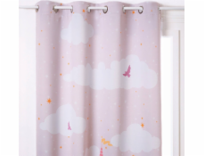 Atmosphera Zatemňovací závěs do dětského pokoje, růžový, Princeznovský hrad, 135 x 260 cm, 1 kus