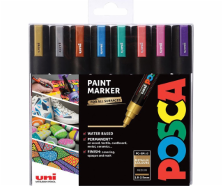 Posca Sada fixů UNI PC-5M, 8 ks, metalická