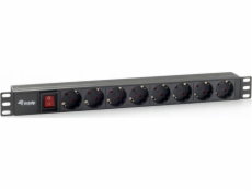 Equip Equip Steckdosenleiste 19(1HE)8fach Schukon power strip. 1,8 m černá