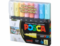 Posca Posca - PC1MC - Extra jemné pero s kulatým hrotem - jemné barvy, 8 ks /Umění a řemesla