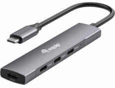 Equip HUB USB Equip USB-Hub 4-port 3.2/C->4x3.0 5Gbps o.Netzteil gr