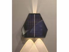 BestService Nástěnná lampa Lumax Solar LGS510CT Solární nástěnné svítidlo 3x1,5W 50LM 3,7Vx1500 mAh CCT IP54 Černá