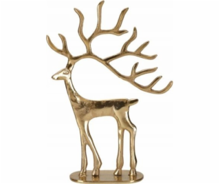 Koopman Vánoční figurka Sobík zlatý hliník 31 cm