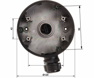 Hikvision DRŽÁK KAMERY DS-1280ZJ-DM46(ČERNÝ) Hikvision