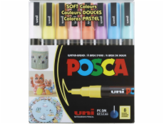 Posca Sada fixů UNI PC-3M, 8 ks, pastelová