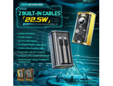Wekome Powerbanka WEKOME WP-345 Vanguard Series - Powerbanka 10000 mAh s rychlým nabíjením, vestavěným USB-C a Lightning PD 20W + QC 22,5W kabelem (žlutá)
