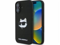 Karl Lagerfeld Pouzdro KARL LAGERFELD pro IPHONE 16 kompatibilní s MagSafe KLHMP16SSCHPPLK (s potiskem hlavy Sil Choupette) černé