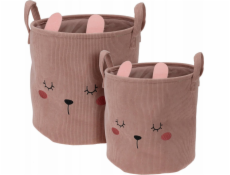 Home Styling Collection Kolekce pro domácí styling Košíky na hračky CUTIE s ušima, manšestr, 2 kusy