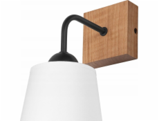 Lamkur Lamkur Lula 47614 nástěnná lampa boho dřevěné látkové stínidlo 1x60W E27 bílá/dřevo