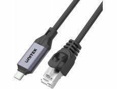 Unitek Kabel USB-C - RJ-45 USB 3m černo-stříbrný (C18148AGY01-3M)