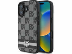 DKNY DKNY DKHCP16SPCPTSSK Pouzdro pro iPhone 16 6.1 6.1 černé/černé s kostkovaným vzorem a potiskem pruhů