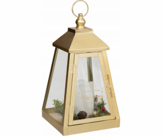 Atmosphera Kovová lucerna s LED svíčkou, 32 x 17 cm