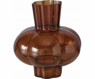 Boltze Skleněná váza Bulging, mahagon, 20 cm