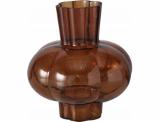 Boltze Skleněná váza Bulging, mahagon, 20 cm