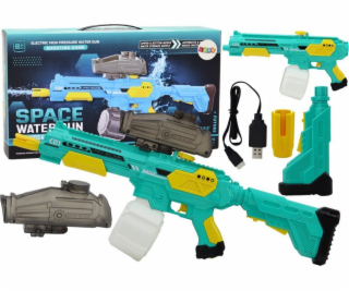 LeanToys Vodní pistole zelená, automatická, na baterie M416