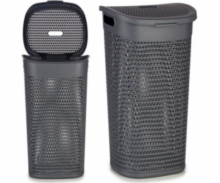 Bigbuy Home Prádelní koš Antracit Plast 60L (44 x 57 x 34...