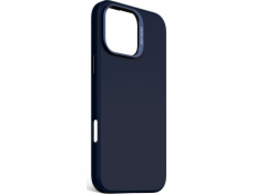 Decoded Silikonový kryt AntiMicrobial Silicone Backcover - silikonový ochranný kryt pro iPhone 16 Pro Max kompatibilní s MagSafe (modrý potisk)
